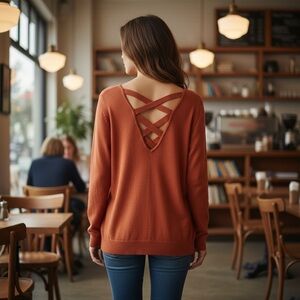 NWOT Love Ellie x Stitch Fix Women's V-Neck Sweater Fall Winter Feminine